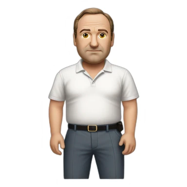 Tony soprano with polo tshirt sticker