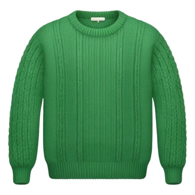 Green knitted wool sweater. sticker