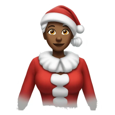 Black Mrs Claus  sticker