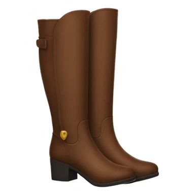Brown pair of knee high boots sticker