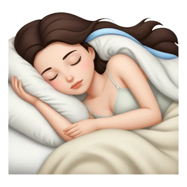 Brunette girl sleepin sticker
