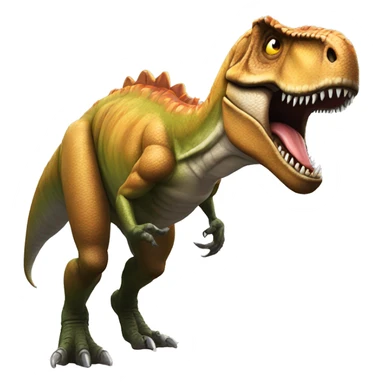 t-rex with muscular arms hold up  sticker