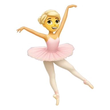 Blond ballerina doing a arabesque  sticker