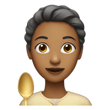 Woman with spoon sticker