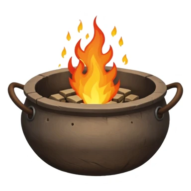 can you make a really medieval looking fire basin with a fire coming out of the top sticker