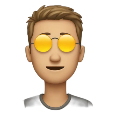 man hiding eyes with one hand sticker