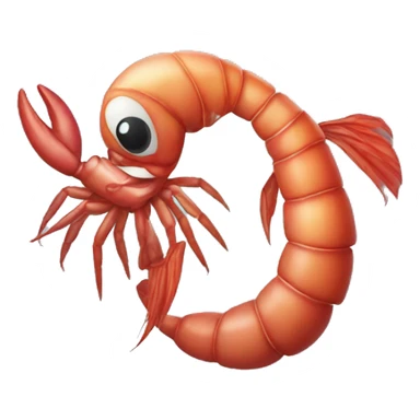 Shrimp with clown sticker