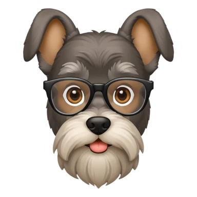 Perro de raza Schnauzer con anteojos sticker