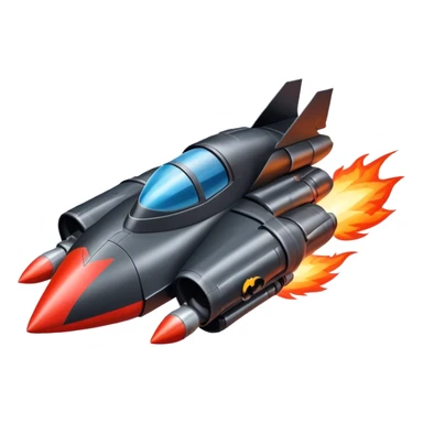 ATV batmobile in rocket ship boom rocket at take-off in fire france ! sticker