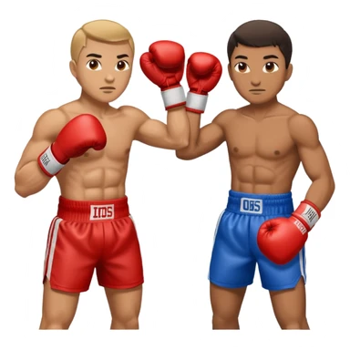 athletes in boxing gloves sticker