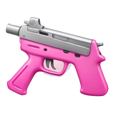 pretty pink gun witha pink bow sticker