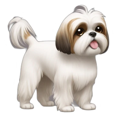 shih-tzu downward-dog stretch sticker