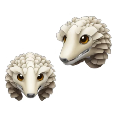 robot pangolin face sticker