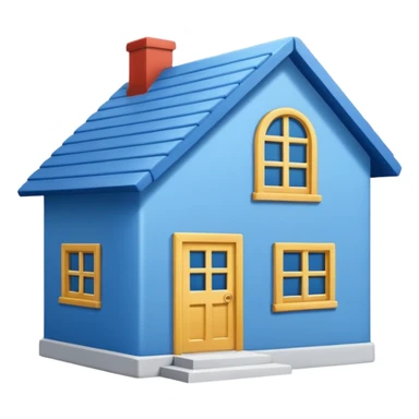 Blue house that says 707 - make it simple sticker