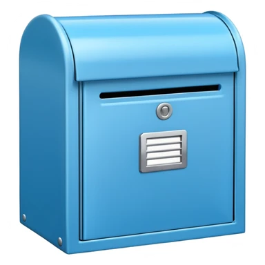 sky blue letter box sticker
