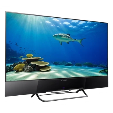 старый черный телевизор Sony с ярко зеленым пиксельным экраном  sticker