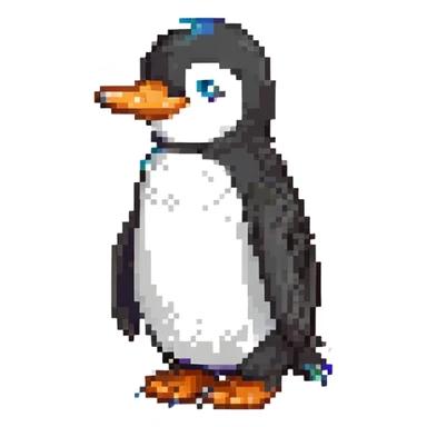 tux the penguin, side view sticker