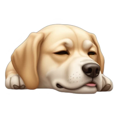 chien qui dort sticker
