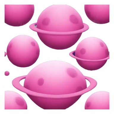 Pink planet sticker