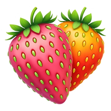 rainbow strawberries sticker