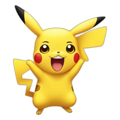 Pikachu cry with laughter sticker