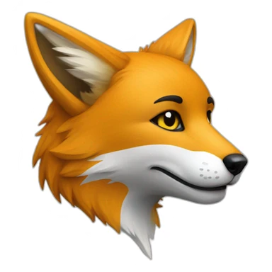 a fox with the flag of Ukraine on its cheek sticker