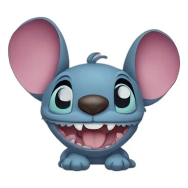 stitch avec un coeur sticker