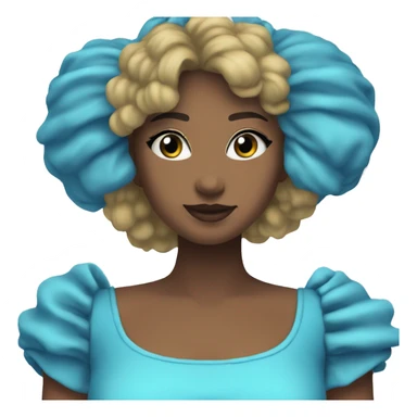 Lon neon blue dess wih sleeves sticker