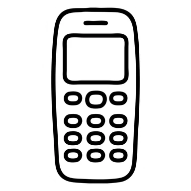 Vintage Nokia 3310 phone with small screen and keypad buttons sticker