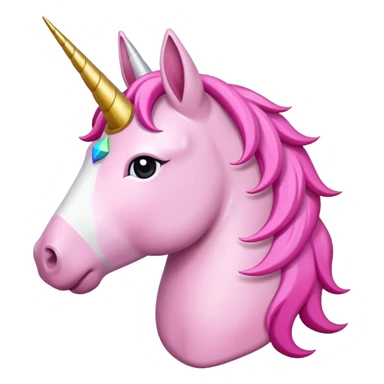 Pembe kalp tutan pembe unicorn sticker