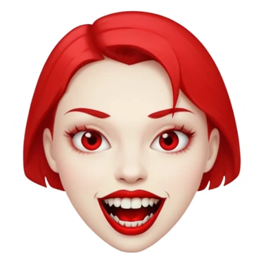 Vampir, Girl, Teeth, Fangs sticker