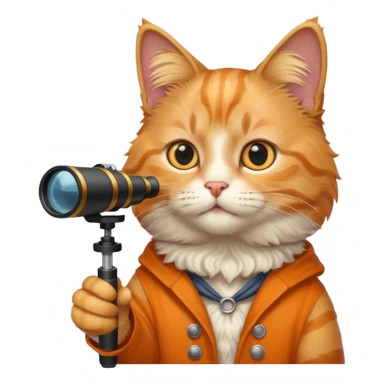 Cat have a telescop sticker