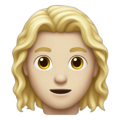Mad white kid with blond hair sticker