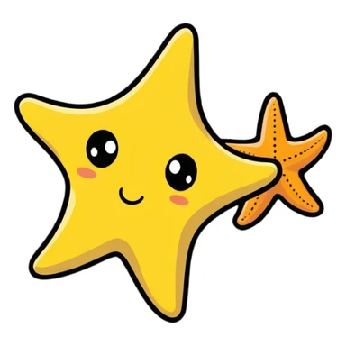 starfish cartoon sticker sticker