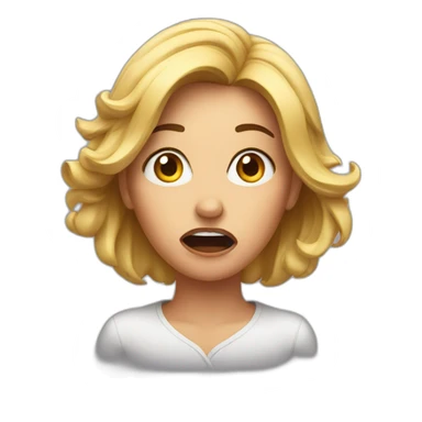 woman in shock sticker