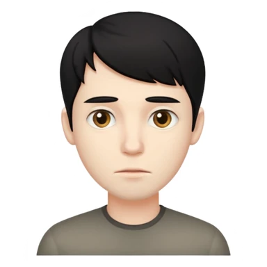 black haired ugly man sticker