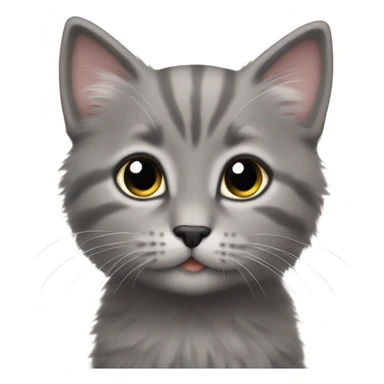 Gray kitten sticker