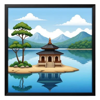 Lake in indian style sticker