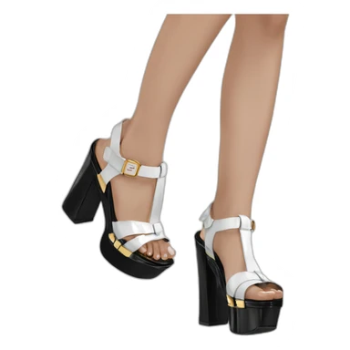 Ysl TRIBUTE PLATFORM SANDALS IN PATENT LEATHER sticker