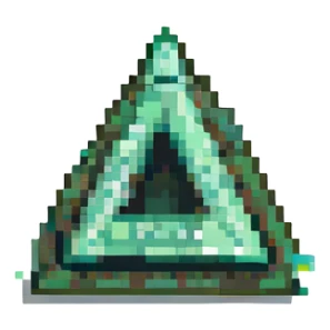 a green triangle sticker