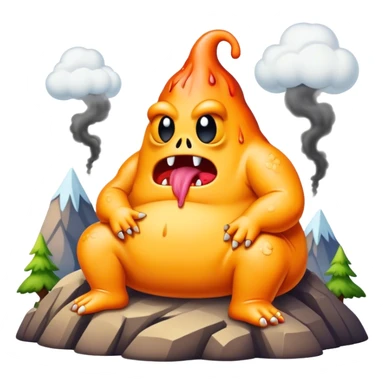 slime gore monster chilling inside traphouse with quagmire on top of mountain smoking lean sticker