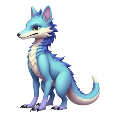 Edgy shiny exotic colorful smooth soft pastel modern anthro furry vernid-sergal-trico-hybrid by Falvie, LiLaiRa, AngieWolf sticker