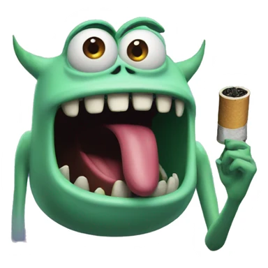 smoking monsters from monsters inc sticker