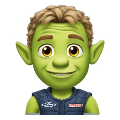 Shrek with Max Verstappen sticker