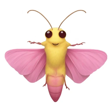 Rosy maple moth sticker