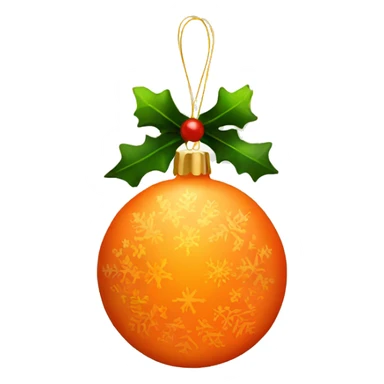 christmas decoration orange color sticker
