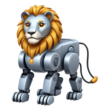 A robotic lion sticker