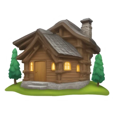 un casa dispersa nelle montagne sticker