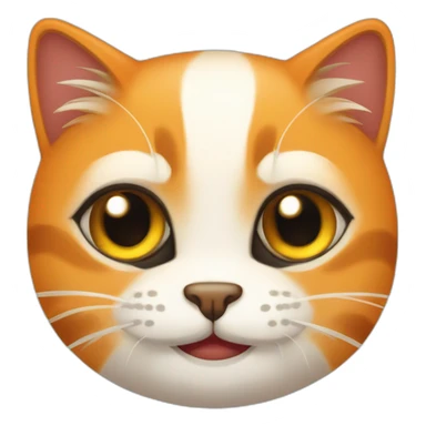 gato naranja con cara de mummins finlandes sticker
