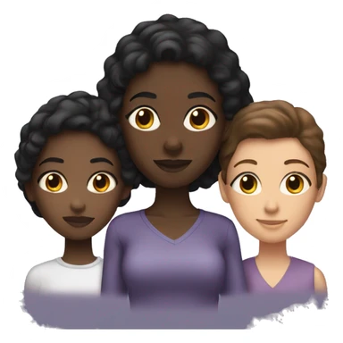 2 black girls and 1 brunette sticker